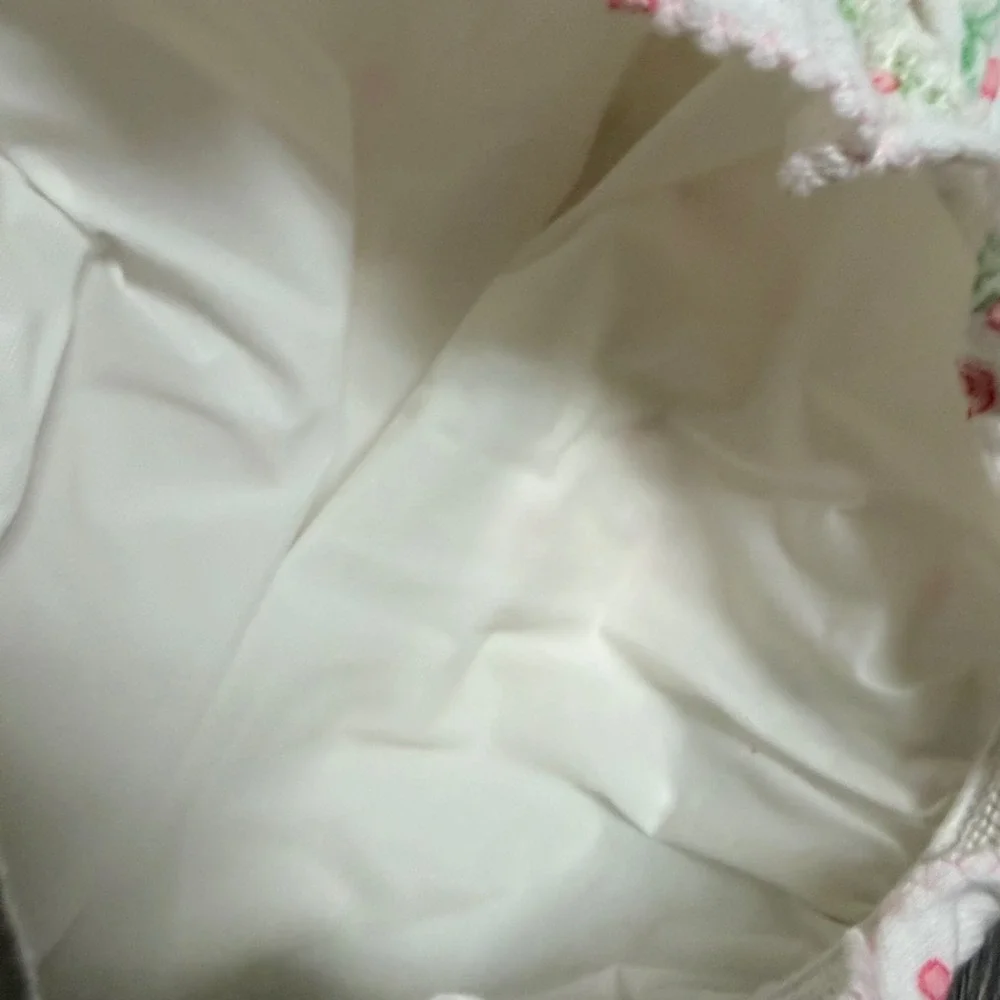 Vintage Carters Baby Girl Pink Floral Smocked Top and Diaper Cover Set 1YR 12M